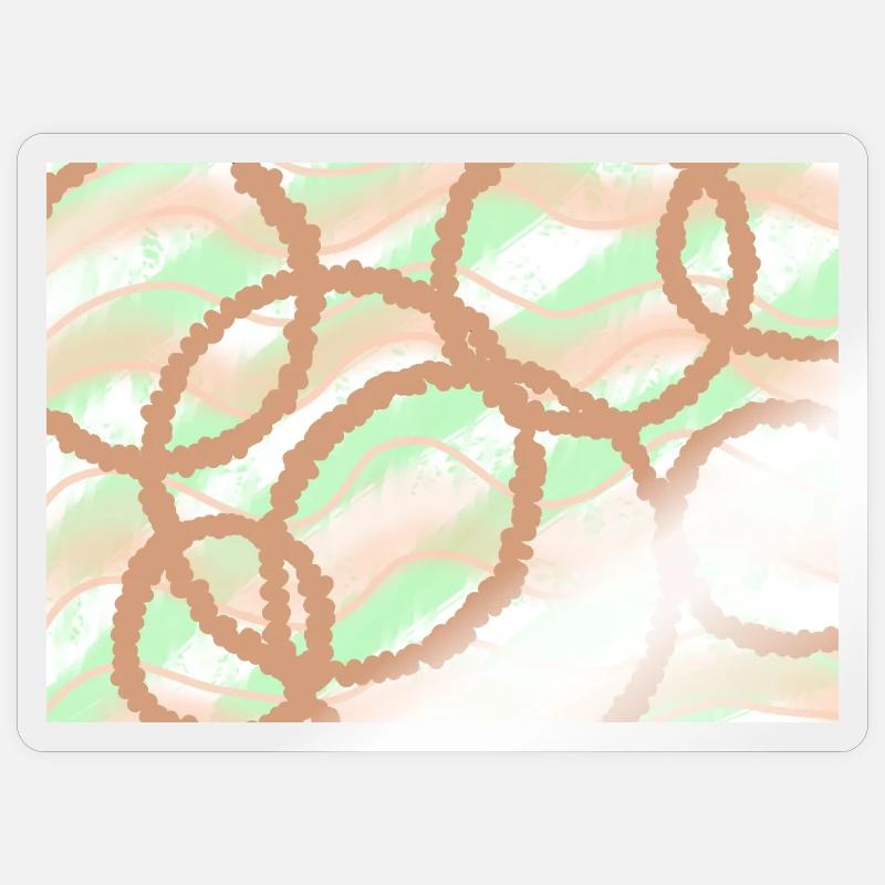 Brown Circles Background Sticker size S (10 x 10 cm)