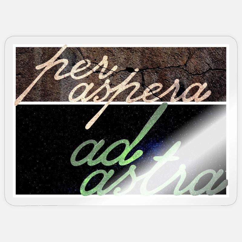 Per Aspera Ad Astra - Sticker Größe S (10 x 10 cm) - Transparent glänzend