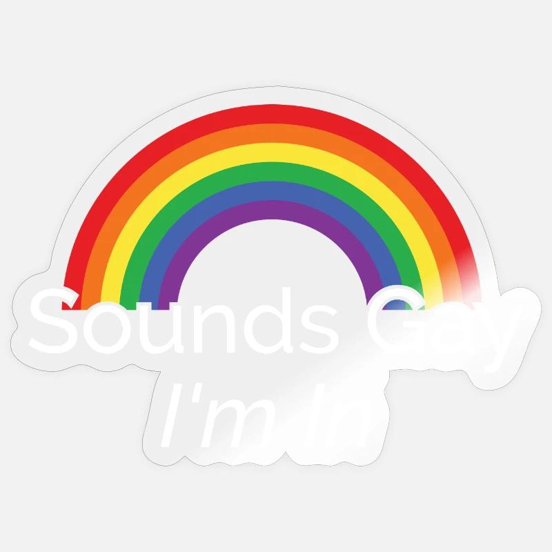 Vivid Rainbow Pride Design - Sticker size S (10 x 10 cm) - transparent glossy