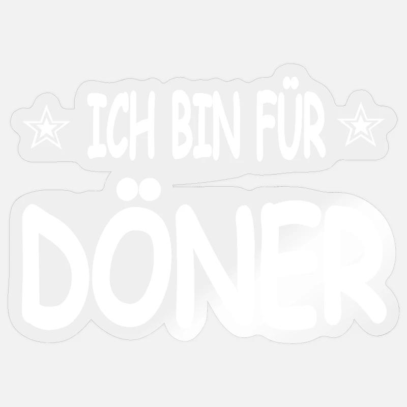 Kebab - Sticker taille S (10 x 10 cm) - brillant transparent