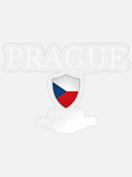 Prag, Tschechische Republik, Souvenir Prag - Sticker Größe S (10 x 10 cm) - Transparent glänzend