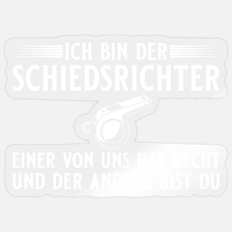 Arbitre : On a raison - arbitre - Sticker taille S (10 x 10 cm) - brillant transparent