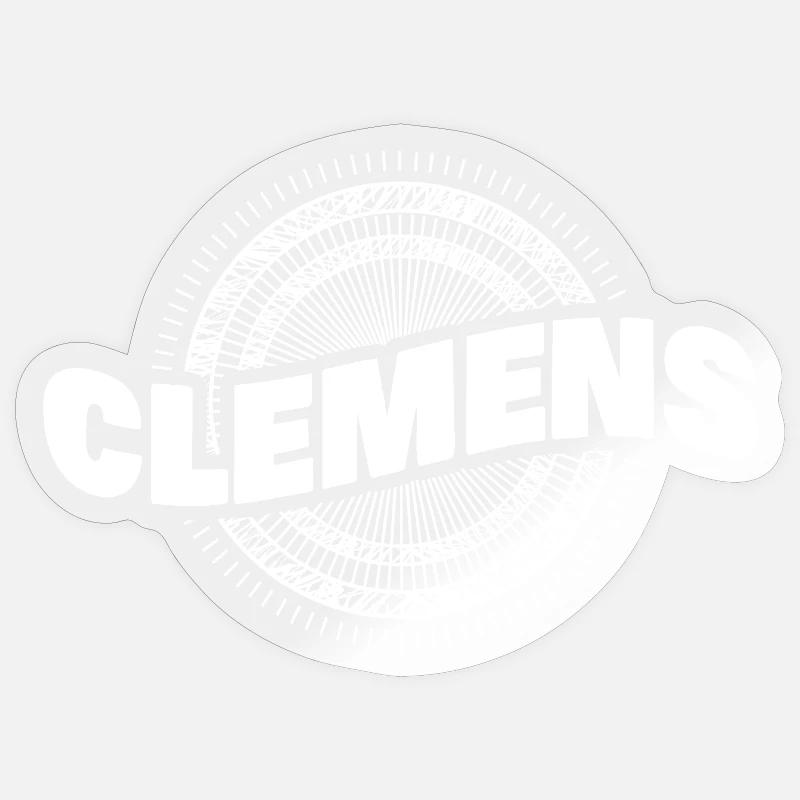 Clemens comme idée cadeau - Sticker taille S (10 x 10 cm) - brillant transparent