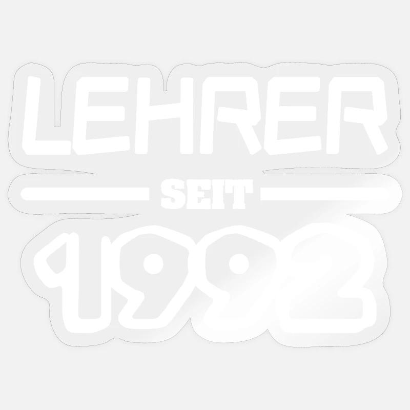 1992 1992 - Sticker Größe S (10 x 10 cm) - Transparent glänzend