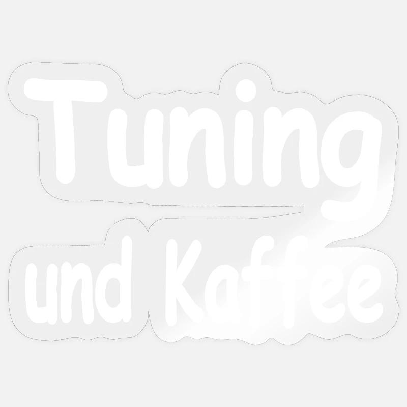 tuning - Sticker size S (10 x 10 cm) - transparent glossy