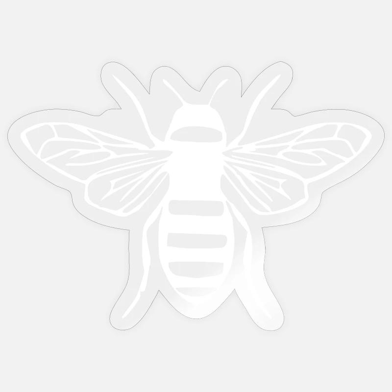 Bee Bee Beekeeper Gift - Sticker size S (10 x 10 cm) - transparent glossy