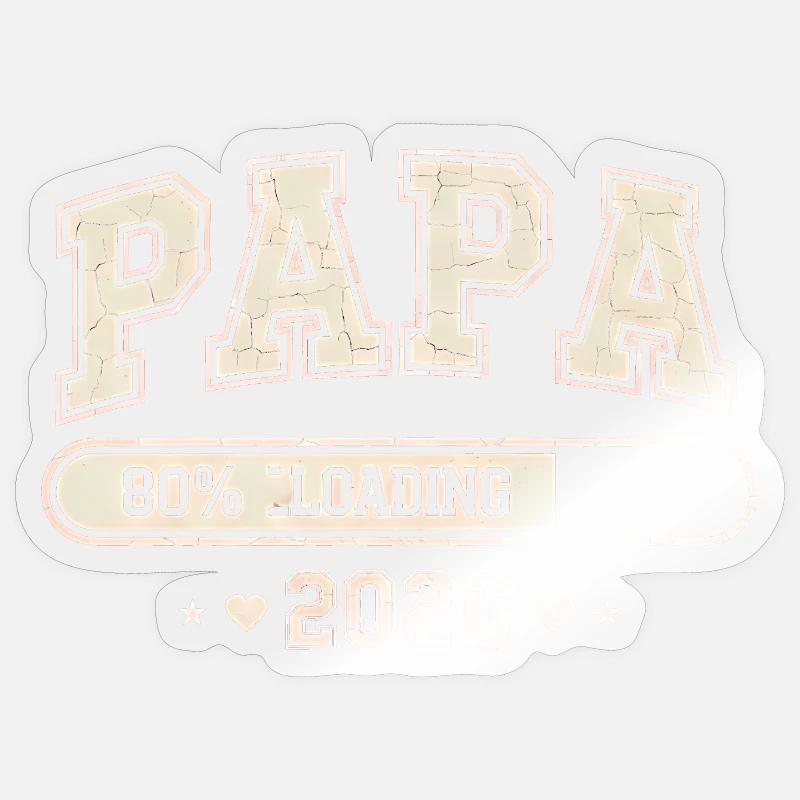 Papa 2026 Loading Werdender Papa Sticker Größe S (10 x 10 cm)