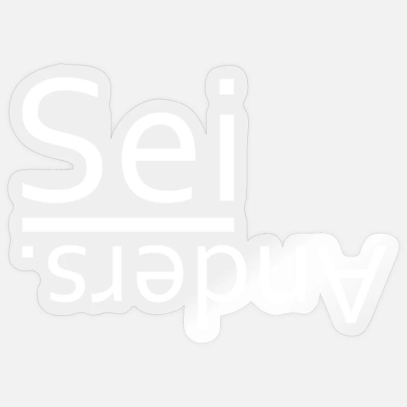Être différent - Sticker taille S (10 x 10 cm) - brillant transparent