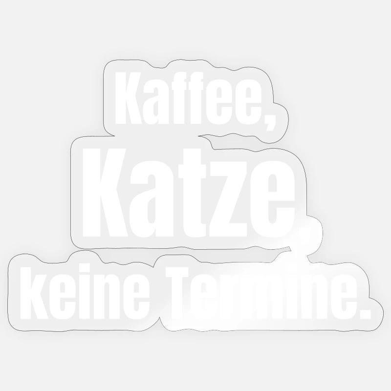 Coffee Cat No Appointments - Sticker size S (10 x 10 cm) - transparent glossy