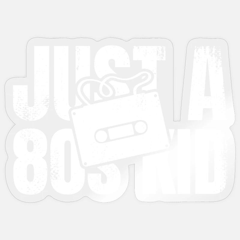 Nur ein 80er Jahre Kind - Sticker Größe S (10 x 10 cm) - Transparent glänzend