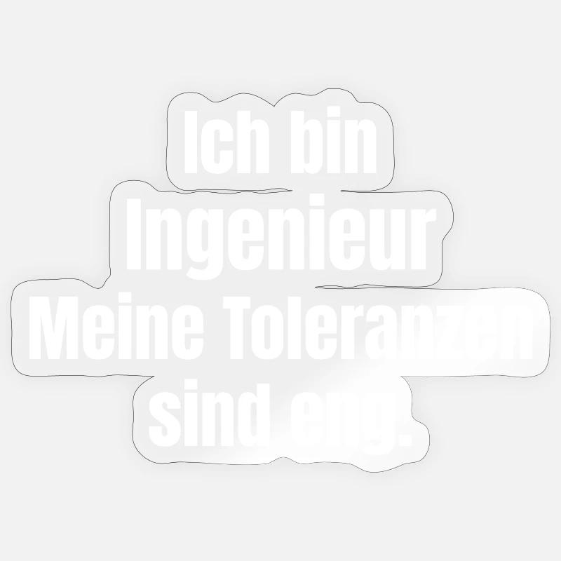 Je suis ingénieur : tolérances serrées - Sticker taille S (10 x 10 cm) - brillant transparent
