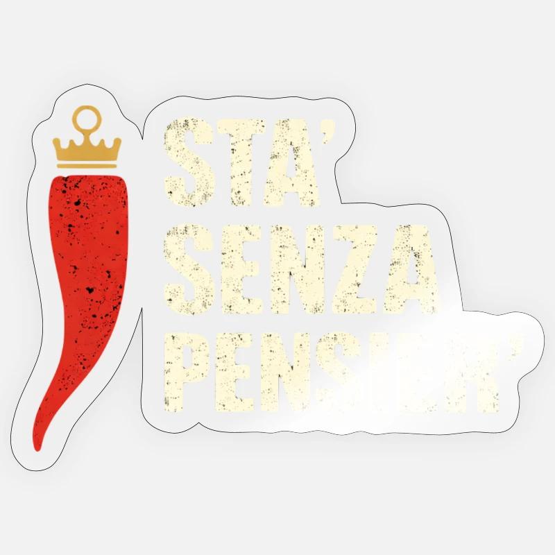 Il est sans réfléchir - Sticker taille S (10 x 10 cm) - brillant transparent