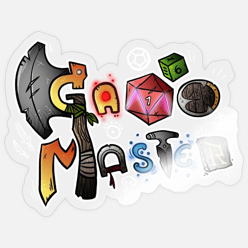 Game Master - Sticker Größe S (10 x 10 cm) - Transparent glänzend