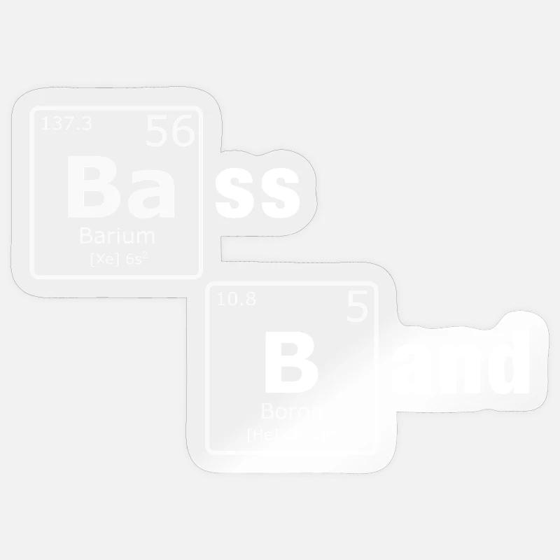 Bass Band Periodic Table PSE Elements Nerd Sticker size S (10 x 10 cm)