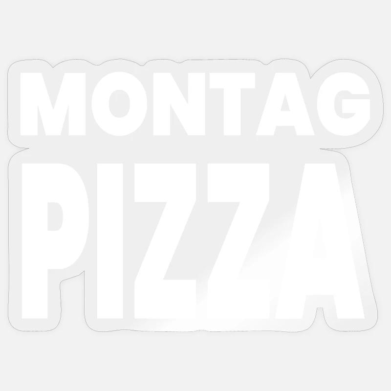 Pizza - Sticker Größe S (10 x 10 cm) - Transparent glänzend