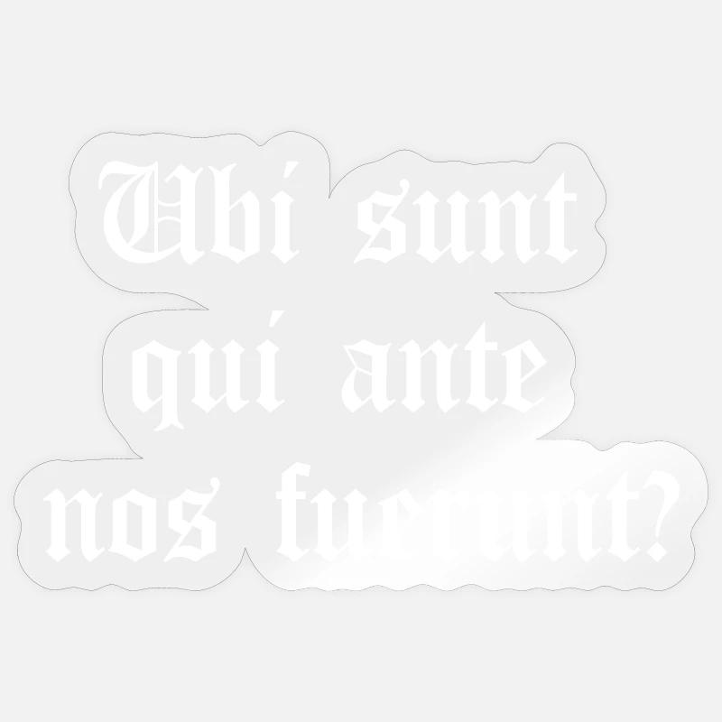 Latin Gothic Phrase Tee Sticker size S (10 x 10 cm)
