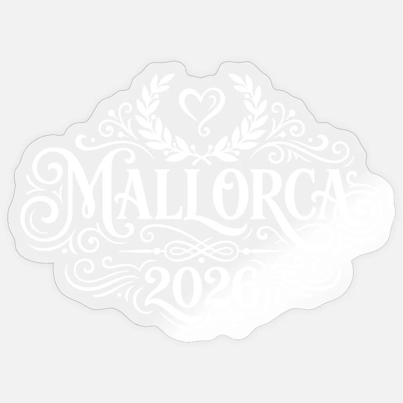 Mallorca 2026 - Sticker Größe S (10 x 10 cm) - Transparent glänzend