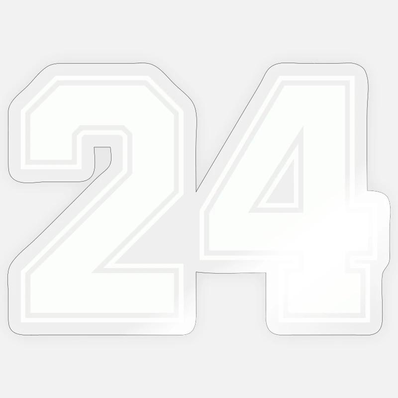 24 - Sticker Größe S (10 x 10 cm) - Transparent glänzend