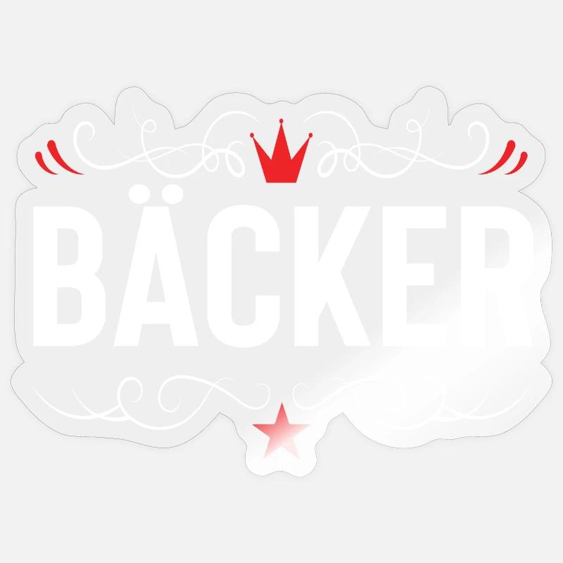 Baker Profession - Sticker size S (10 x 10 cm) - transparent glossy