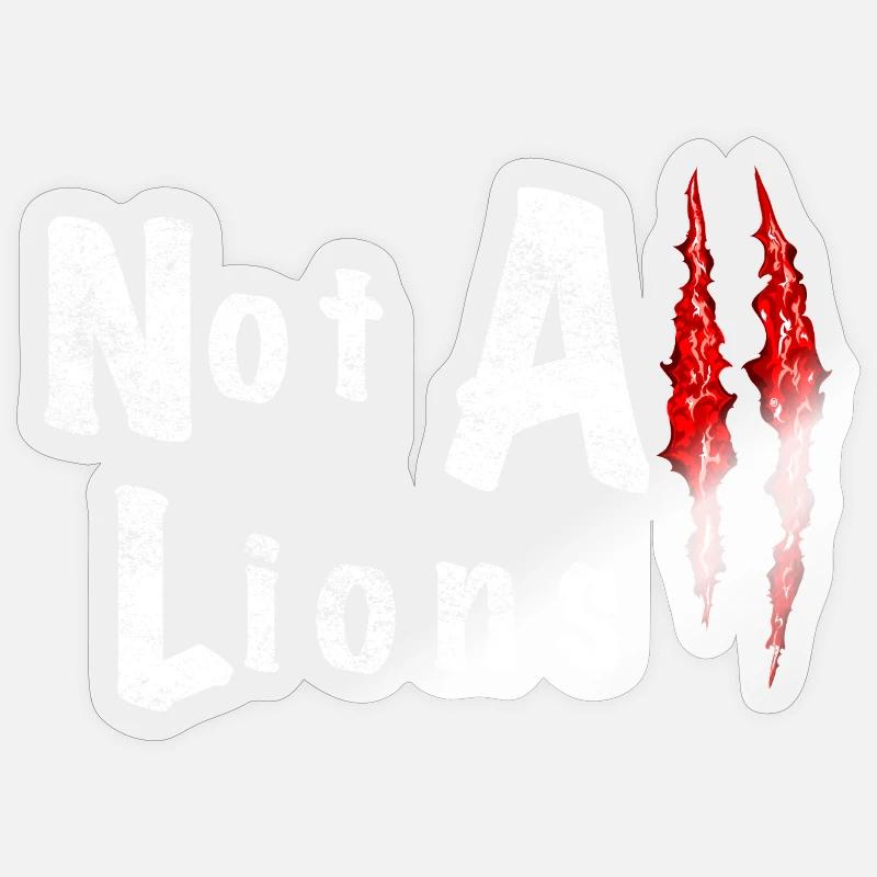 Not All Lions 2... - Sticker taille S (10 x 10 cm) - brillant transparent