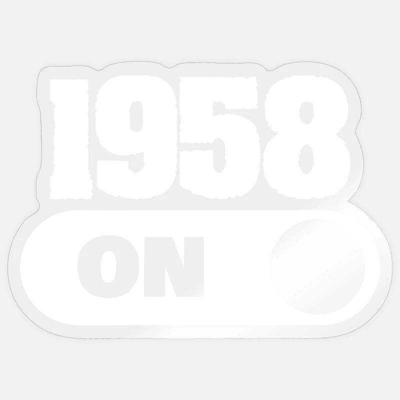 1958 - Sticker taille S (10 x 10 cm) - brillant transparent