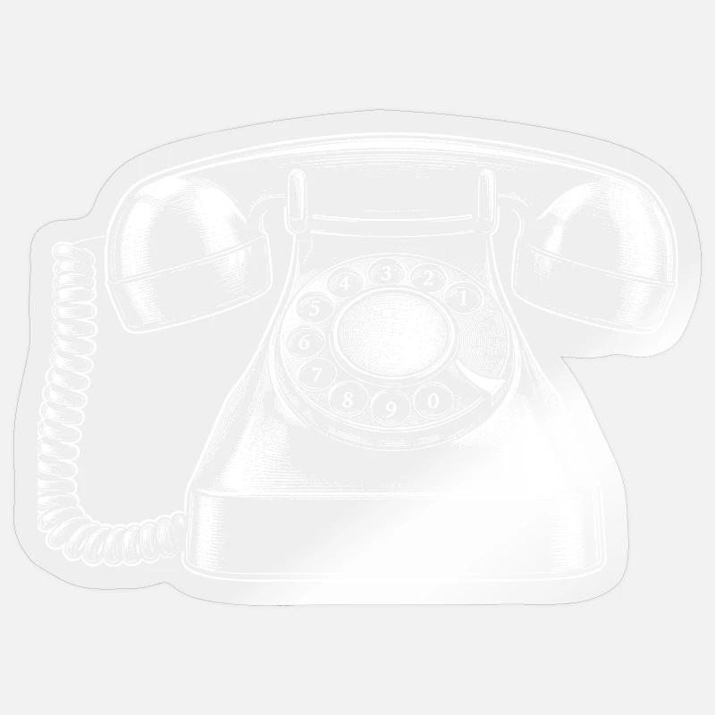 Telefon - Sticker Größe S (10 x 10 cm) - Transparent glänzend