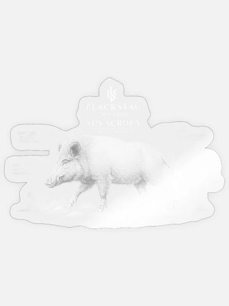 Wildschwein Naturkunde Diagramm - Sticker Größe S (10 x 10 cm) - Transparent glänzend