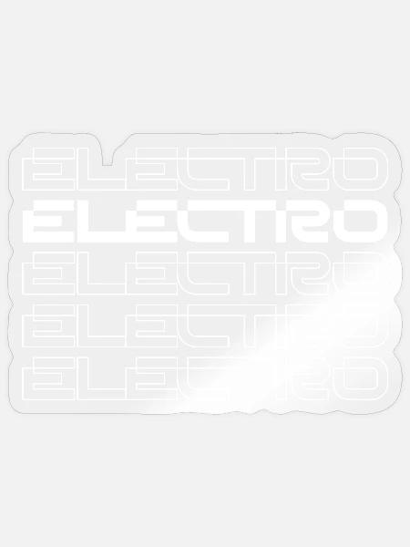 Elektro-Musik-Logo - Sticker Größe S (10 x 10 cm) - Transparent glänzend
