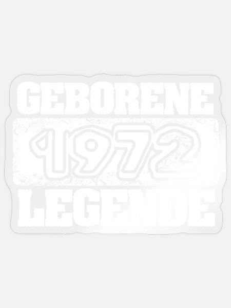 1972 - Sticker Größe S (10 x 10 cm) - Transparent glänzend