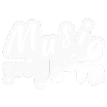 classical music, music lettering, sheet music - Sticker size S (10 x 10 cm) - transparent glossy - Front