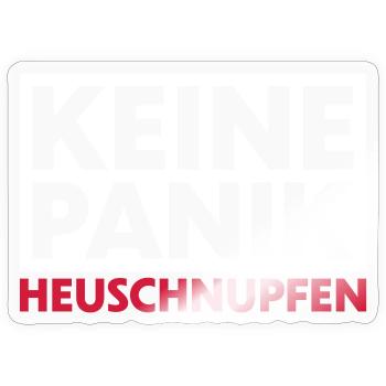 Keine Panik Heuschnupfen - Sticker Größe S (10 x 10 cm) - Transparent glänzend - Vorne
