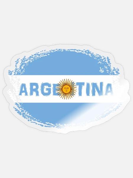 Argentinien flag2 - Sticker Größe S (10 x 10 cm) - Transparent glänzend