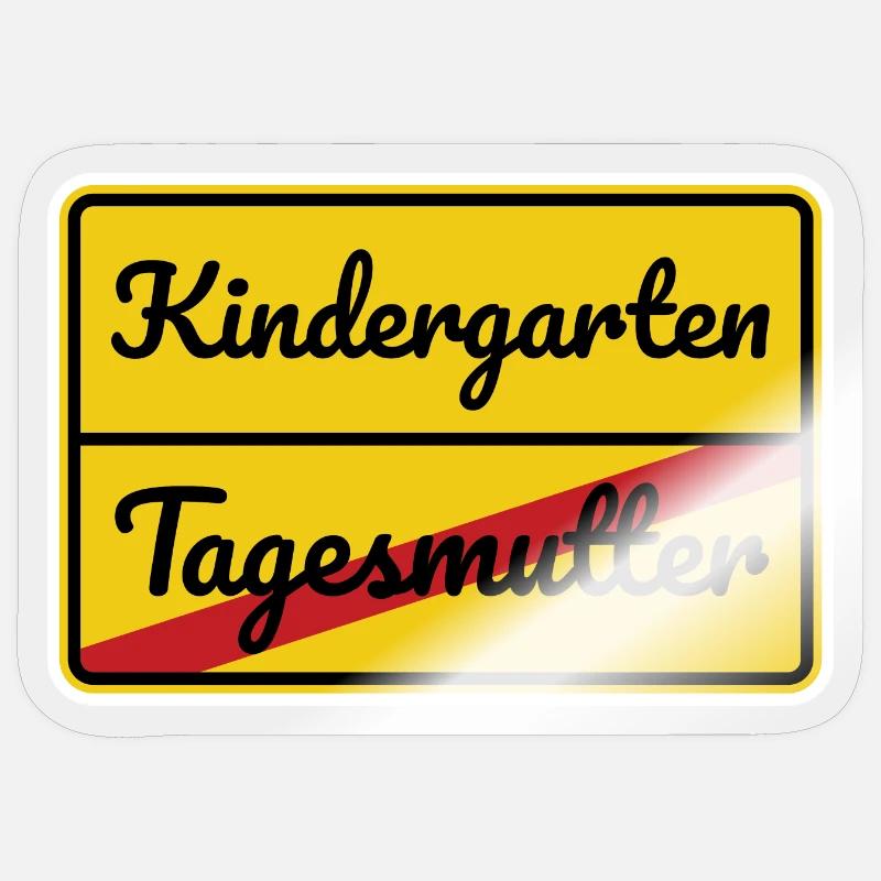 Tagesmutter Kindergarten Ortsschild Sticker Größe S (10 x 10 cm)