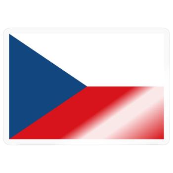 Tschechien Flagge - Sticker Größe S (10 x 10 cm) - Transparent glänzend - Vorne