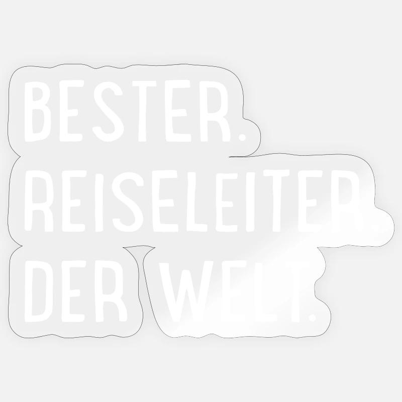 bester reiseleiter - Sticker Größe S (10 x 10 cm) - Transparent glänzend