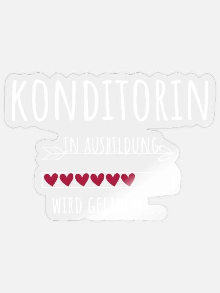 Konditorin Azubi Beruf Ausbildung Backen - Sticker Größe S (10 x 10 cm) - Transparent glänzend