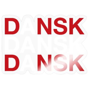 DANSK Danish Flag Dänemark Denmark - Sticker Größe S (10 x 10 cm) - Transparent glänzend - Vorne