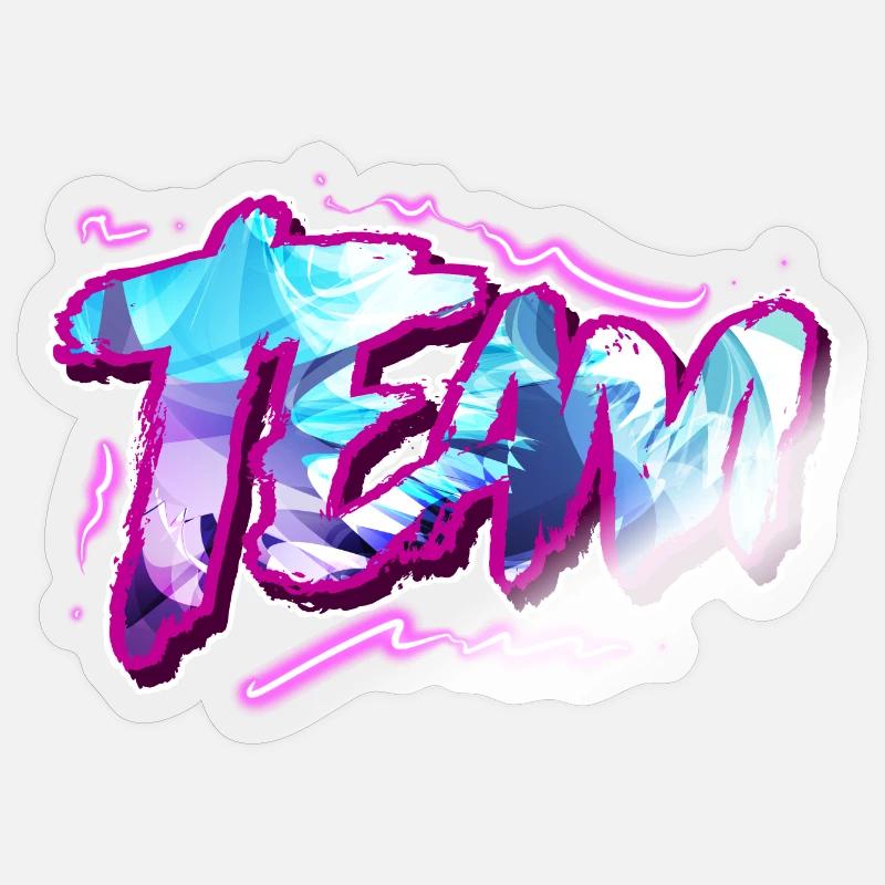 Team - Sticker size S (10 x 10 cm) - transparent glossy