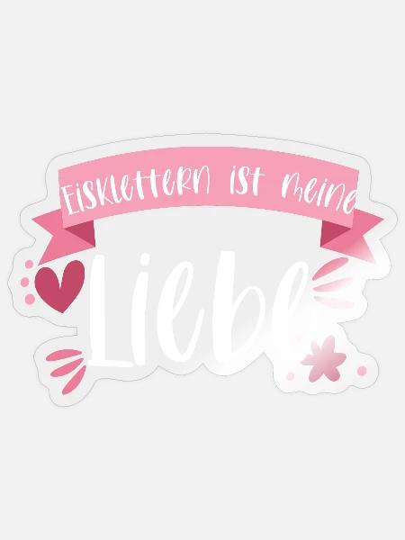 Klettern Eisklettern Wintersport Eis Geschenk - Sticker Größe S (10 x 10 cm) - Transparent glänzend