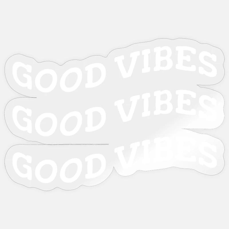 gute Stimmung - Sticker Größe S (10 x 10 cm) - Transparent glänzend