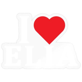 T-Shirt I love Elia T-Shirt Geschenkidee - Sticker Größe S (10 x 10 cm) - Transparent glänzend - Vorne