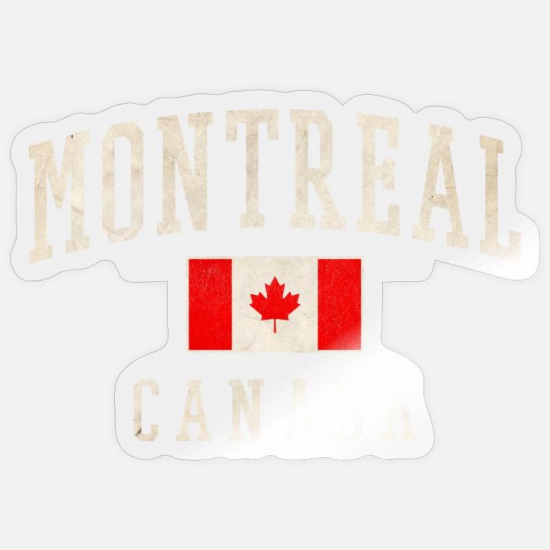 Montreal Canada Distressed Flag Sticker Größe S (10 x 10 cm)