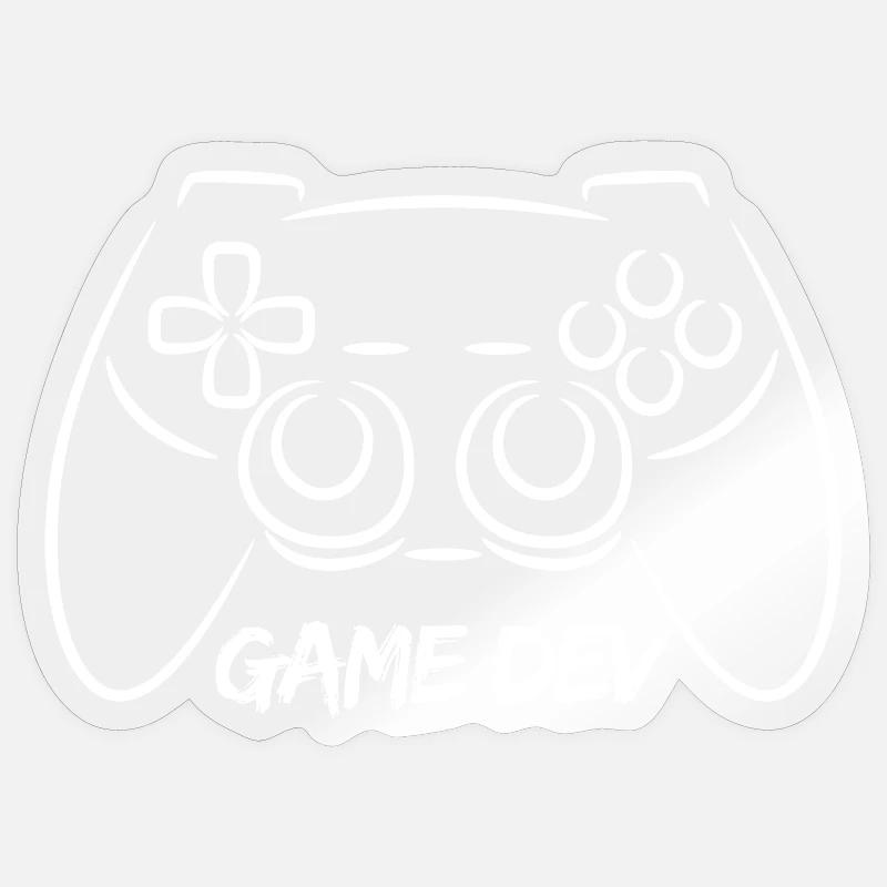 Game Developer - Sticker size S (10 x 10 cm) - transparent glossy