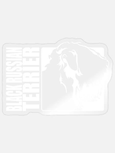 Black Russian Terrier Profil Hunde Hund Wilsigns - Sticker Größe S (10 x 10 cm) - Transparent glänzend