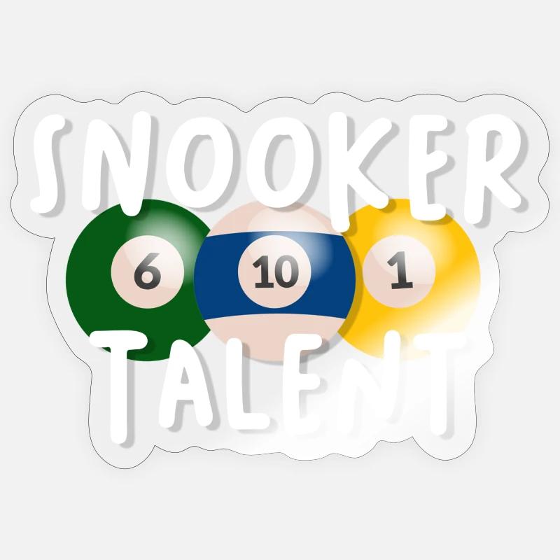 Billard Snooker Pool Spruch - Sticker Größe S (10 x 10 cm) - Transparent glänzend