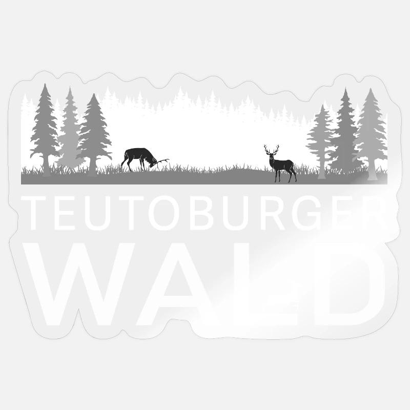 Teutoburger Wald - Sticker Größe S (10 x 10 cm) - Transparent glänzend