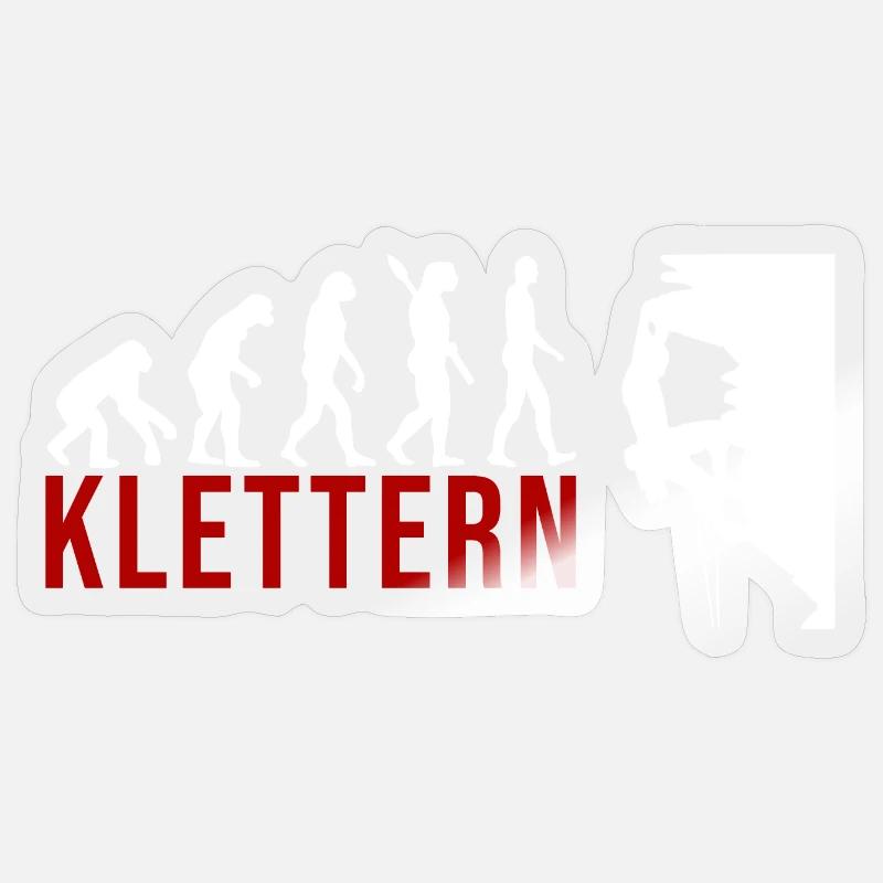 Ecolution Klettern - Sticker Größe S (10 x 10 cm) - Transparent glänzend
