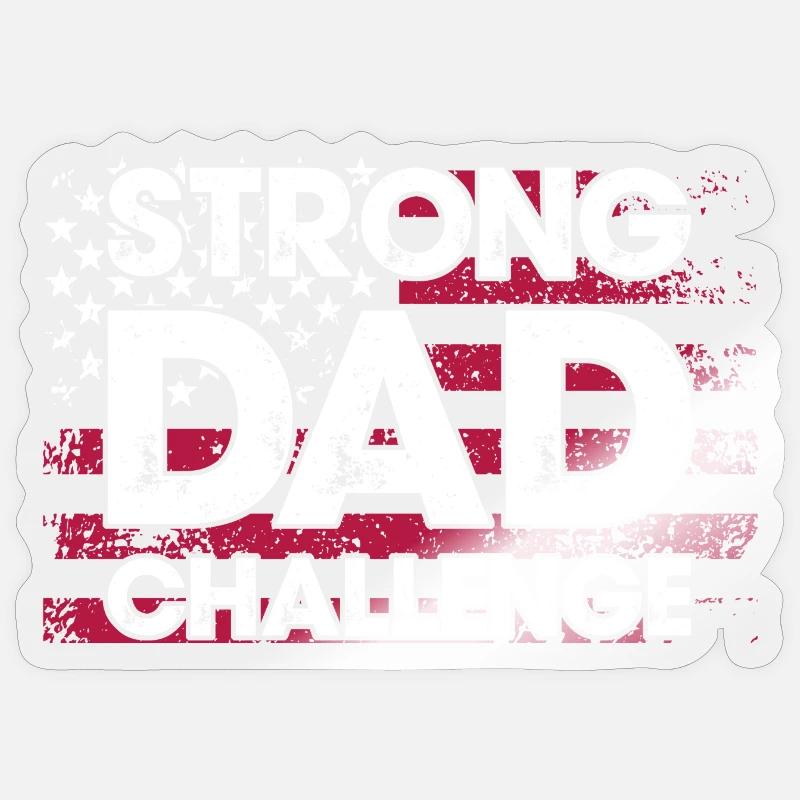 Strong Dad Challenge Sticker size S (10 x 10 cm)