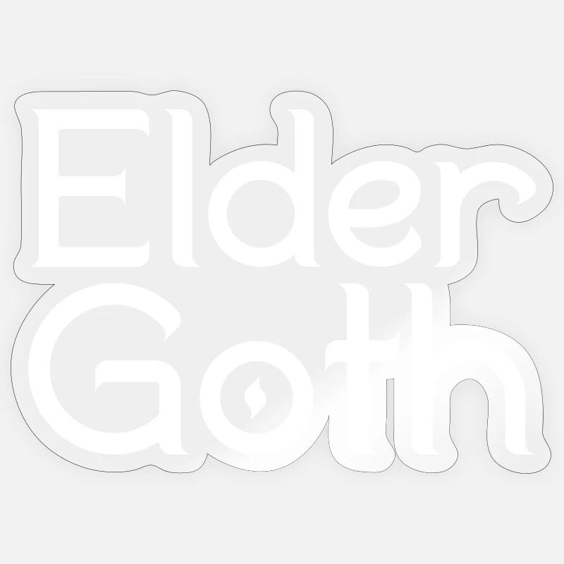 Elder Goth - Sticker Größe S (10 x 10 cm) - Transparent glänzend