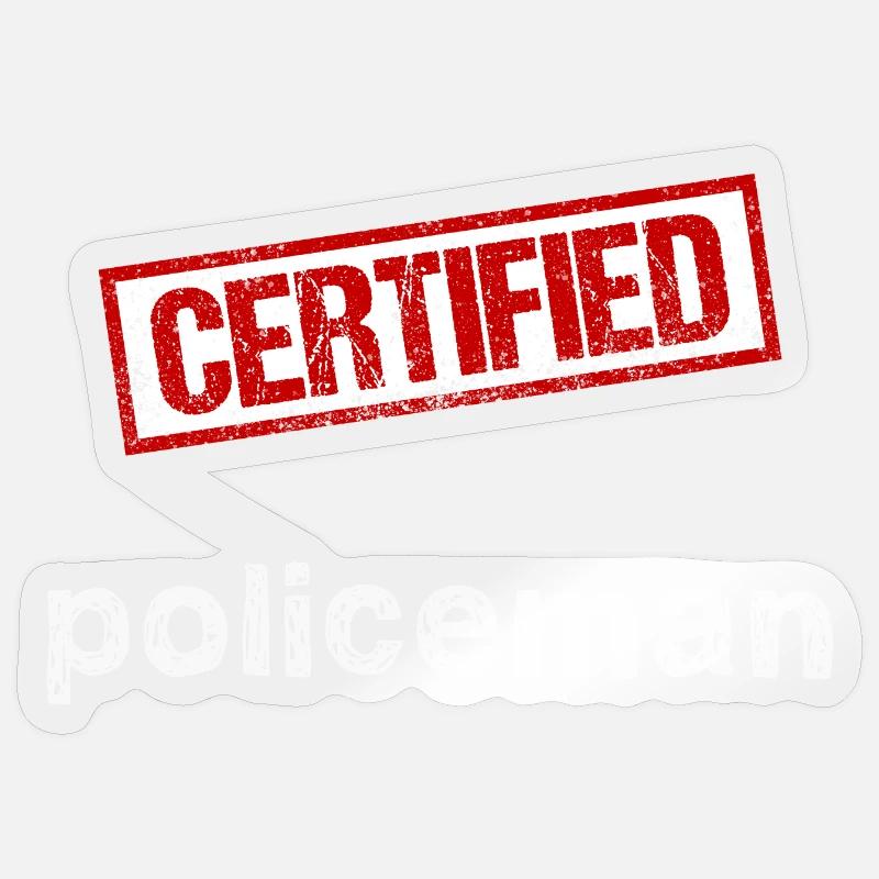 Policeman - Sticker size S (10 x 10 cm) - transparent glossy